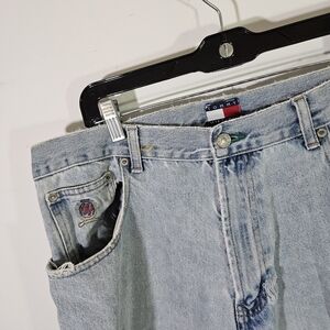 Vintage 90's Men's Tommy Hilfiger Light Blue Denim Jeans!